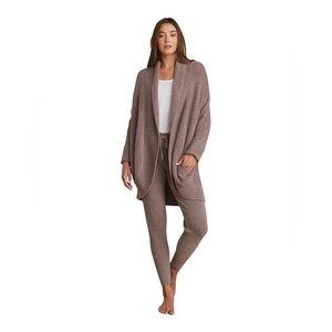 Barefoot Dreams CozyChic Lite Waffle Cocoon Cardi Taupe L/XL
